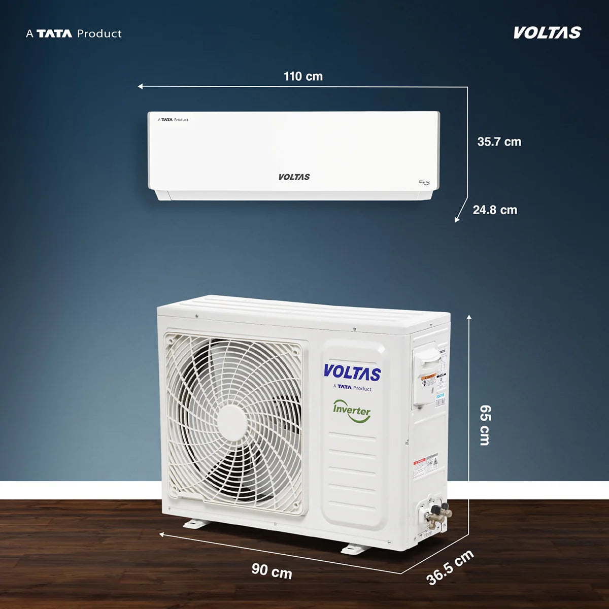 Voltas 2 Tons 5 Star Inverter Split AC|Sleep mode|Auto Clean|Memory Re ...