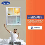 Carrier 2 Ton 3 Star Window Fixed Speed AC(Copper, Dust Filter, Turbo Mode, 24K ESTRELLA FX (M) R32 WRAC,White)