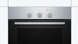 Bosch Series 2 Built-in Oven 60 × 60 cm Stainless Steel with 71 L Capacity, Hydrolytic Cleaning & 4 Heating Modes - HBF011BR1I
