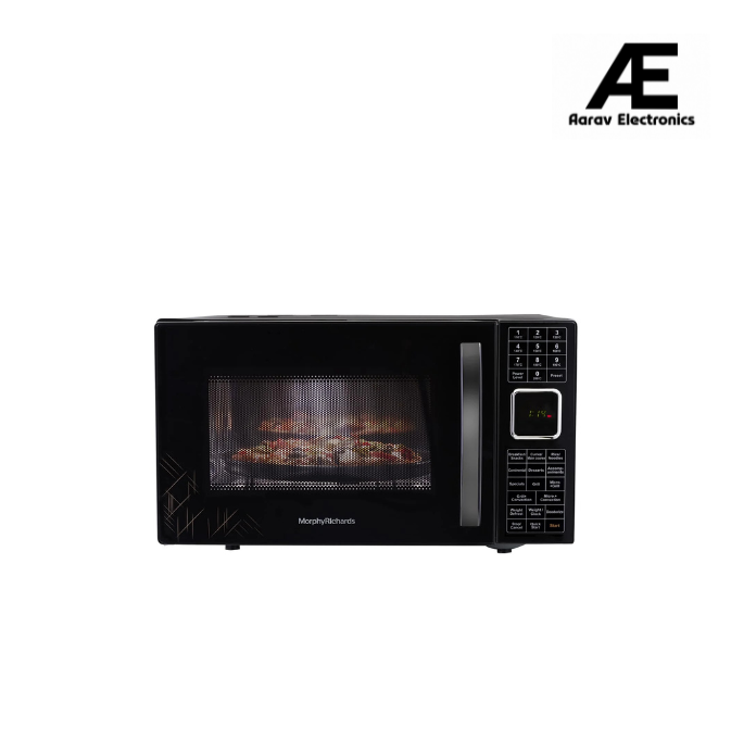 Morphy Richards 27L Convection Microwave Oven (27CGF, Black) | 200 Auto Cook Menus | 11 Power Levels | Stainless Steel Cavity | Deodorizer | 2-Year Warranty