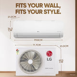 LG 3 Star (1.5) Split AC, Hot and Cold, Dual inverter Compressor, Super Convertible 5-in-1 Cooling, 5.2 kW, 2025 Model,(US-NH19BNXE)