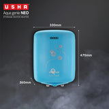 Usha Aquagenie Neo 15L Storage Water Heater (Sky Blue)