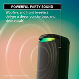 Sony New SRS-XV500 Wireless Portable Bluetooth Karaoke Party Speaker | IPX4 Splash-Proof | 25 Hrs Battery | Mega Bass | Built-in Power Bank | Ambient Lights | Guitar &amp; MIC- 2024 Model (Open Box / Without Box)