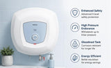 Havells Greta Prime 15L Storage Water Heater 2000W – White & Blue | Glassline Coated Tank