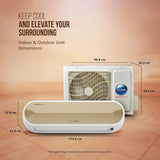 Lloyd Stellar Lite 1.5 Ton 5 Star Wi-Fi Inverter Split AC (6 in 1 Convertible, Mood Lighting, Door Open Alert, Copper, Smart 4-Way Swing, White/Silver Deco, GLS18V5FWSSL