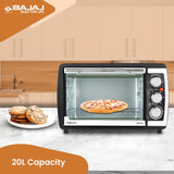 Bajaj 2000 TM 20L OTG Oven – 2000W Electric Oven with Timer & Temperature Control (420110)