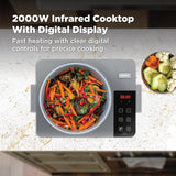 Havells INFRARED COOKTOP Hexo EZ HEAT TC20 with Grill| Cool Touch Body| 2000W Fast Heating|