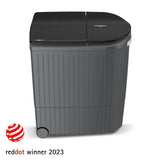 Whirlpool 9 Kg 5 Star Semi-Automatic Top Loading Washing Machine (HYDROWASH ELITE 9.0 MIDNIGHT GREY(10YR), 3D Wave Technology)