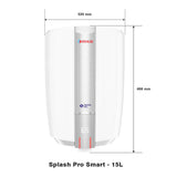Venus Splash Pro Smart 15L Storage Water Heater – Graphite Silver, Glass-Lined Tank (15SX) (501170)