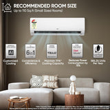 LG 3 Star (1.0) Split AC, AI Convertible, Auto Clean, Gold Fin+, Diet Mode+, Viraat Mode, 3.3 kW, 2026 Model,(AS-Q12CNXE)