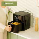 Lifelong 4.2 Litre Digital Air Fryer |Detachable Handle, Touch Control, Non-Stick Basket, Rapid Air Technology |Oil-Free Cooking for Frying, Grilling, Roasting & Baking|Energy Efficient,Compact Design