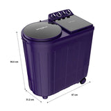 8.5 Kg Semi Automatic with Faster Drying - Ace Turbo Dry Xtraa (ACE 8.5 TRB XTRAA PURPLE DZL (30350)