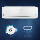 Whirlpool 1.5 Ton 5 Star, 3DCOOL Inverter Split AC (3DCOOL 15T 5S INV EXP S5M2PB1, Copper, Convertible 5-in-1 6th Sense Technology, 3D Technology, Stabilizer Free Operation, HD Filter White)