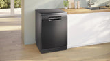Bosch 15 Place Settings Series-6 free-standing Dishwasher 60 cm Brushed black steel anti-fingerprint with Wi-Fi,Heat exchanger, (SMS6HMC00I, Black Steel)
