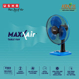 USHA Maxx Air 400MM High Speed Table Fan (Blue & Black)