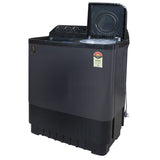 Haier 9 Kg 5 Star Semi Automatic Top Loading Washing Machine (HTW90-196BBK Magic Filter, Rat Mesh, Toughened Glass Top Black)