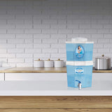 KENT Gold Optima Gravity Water Purifier | UF Technology Based | Non-Electric & Chemical Free | Counter Top | 5L Top + 5L Bottom Storage | White