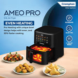 Crompton Ameo Pro 5.5L Air Fryer | Even Heating Technology | Pro Heating Bowl