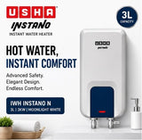 Usha Instano N 3L Instant Water Heater – 3000W | SS304 Tank | Moonlight White