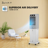 HAVELLS 55 L Tower Air Cooler (Grey - Light Grey, Zurii-M 55)