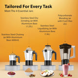Havells Hexo Plus 1100W Mixer Grinder with 4 Jars – Black