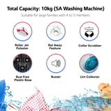 LG 10 kg 5 Star Semi-Automatic Top Load Washing Machine Appliance (P1040RGAZ, Dark Gray, Roller Jet Pulsator)
