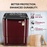 LG 11.5 kg, 5 Star, Roller Jet Pulsator with Soak, Wind Jet Dry Technology, Semi-Automatic Top Load Washing Machine (2025 Model, P115ASDAZ, Smart Filter &amp; Rat Away feature)