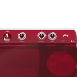 Godrej 7 Kg 5 star Semi-Automatic Top Loading Washing Machine (WSAXIS DX 70 5.0 SN2 T WNRD, Wine Red, 100% rust proof poly propylene body)