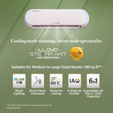 Lloyd Stellar Art 1.5Ton 5 Star Wi-Fi Inverter Split AC (6 in 1 Expandable,Mood Lighting, In-Built Air Purifier, Direct Voice Command, White &amp; Blush Pink, New Launch GLS18V5FWLGT)