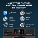 IFB 8 Kg 5 Star Powered by AI with 9 Swirl Wash, WiFi, Fully Automatic Front Load Washing Machine (SENATOR MBN 8012 CMS, Steam Refresh Program with Eco Inverter, Mocha)