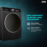 IFB 8.5 Kg / 6.5 Kg / 2.5 Kg 5 Star, Front Load 3-In-1, AI Powered, Fully Automatic Washer Dryer Refresh (2023 Model, Laundrimagic, Executive ZXB, 9 Swirl Wash, Eco Inverter Technology, Black)