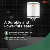 Orient Electric Metal Body Electric Storage Water Heater (Cronos 25L - White)