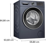 Bosch 10kg 5 Star Anti Stain &amp; AI Active Water Plus Fully Automatic Front Load Washing Machine with Built in Heater (WGA254ZPIN, Pretreatment, Iron Steam Assist &amp; Allergy Plus, Dark lake)