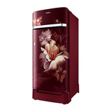 Samsung 189L 5 Star Inverter Direct-Cool Single Door Refrigerator (RR21C2H25RZ/HL,Midnight Blossom Red) Base Stand Drawer ,Free 1 Year Extended warranty