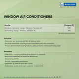 Blue Star 2 Ton 3 Star Fixed Speed Window AC (Copper, Turbo Cool, Fan Modes-Auto/High/Medium/Low, Hydrophilic Blue Fins, Dust Filters, Self-Diagnosis, WFD324E, White)
