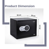 Lifelong 22 L Carbon Steel Digital Safe Locker Box For Home &amp; Office | Inbuilt LED Light | Essential Smart Home Locker for Gold, Jewellery, Cash | Tijori Box, Wardrobe Compatible, 1 Yr Warranty, Black