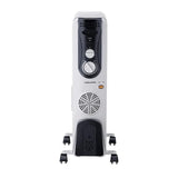 Morphy Richards OFR 09F 2400W Oil Filled Radiator Room Heater | 9 Fin | PTC Fan Heater | Adjustable Thermostat | Overheat Protection | Castor Wheels | Silent Operation | 2 Year Warranty | Grey