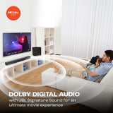 JBL Cinema SB140, Dolby Digital Soundbar with Wired Subwoofer for Extra Deep Bass, 2.1 Channel Home Theatre with Remote, HDMI ARC, Bluetooth &amp; Optical Connectivity (110W)