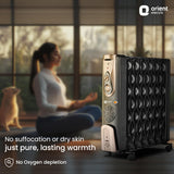 Orient Electric Comforter collection 13 fin oil filled radiator | Advanced S-shaped Fins |2900W power| with PTC fan heater| 3 heat settings | 2 years warranty by Orient