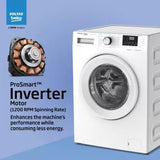 Voltas Beko by A Tata Product 8 kg Fully Automatic Front Load Washing Machine with In-built Heater White (WFL8012B7JVBKA/WXV)