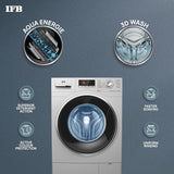 IFB 8 Kg 5 Star Front Load Washing Machine 2X Power Steam (SENATOR PLUS SXS 8014, Silver, In-built Heater, 4 years Comprehensive Warranty)