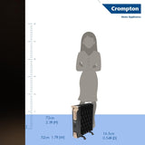 Crompton 11 Fin Insta Ferver wave Fin OFR (Oil Filled Radiator)|Room Heater|2900 W|3 Heat Settings &amp; PTC Fan Heater| Comfortable Breathing|360° Heating (Black)|2yrs warranty|Black &amp; Copper
