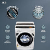 IFB 9 Kg 5 Star Front Load Washing Machine 2X Power Steam (EXECUTIVE SMART TOUCH SXS, Silver, O2 Bubble Wash, 4 years Comprehensive Warranty)