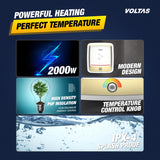 Voltas Crysta 15 L 5 Star Vertical Mounting 2000W Water Heater (Copper, 2023 Model, Crysta 155SPBWT, White)
