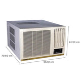 OGeneral BBA Series Window 1.2 Ton 2 Star Fixed Speed AC | Super Wave Technology | Power Saver Compressor | 3 Speed Cooling | White (AFGB14BBAA-B)