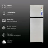 Lloyd 240 L 2 Star Frost Free Double Door Refrigerator with Bactshield Technology, Inverter Compressor & Toughened Glass – GLFF272AT1GC