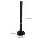 Russell Hobbs RTF4800 Tower Fan with Remote &amp; LED Display | 48" Body, 3-Speed Settings, 12-Hour Timer, Fresh Air Ionizer, Quiet DC Motor, 60W | High Air Delivery | Black