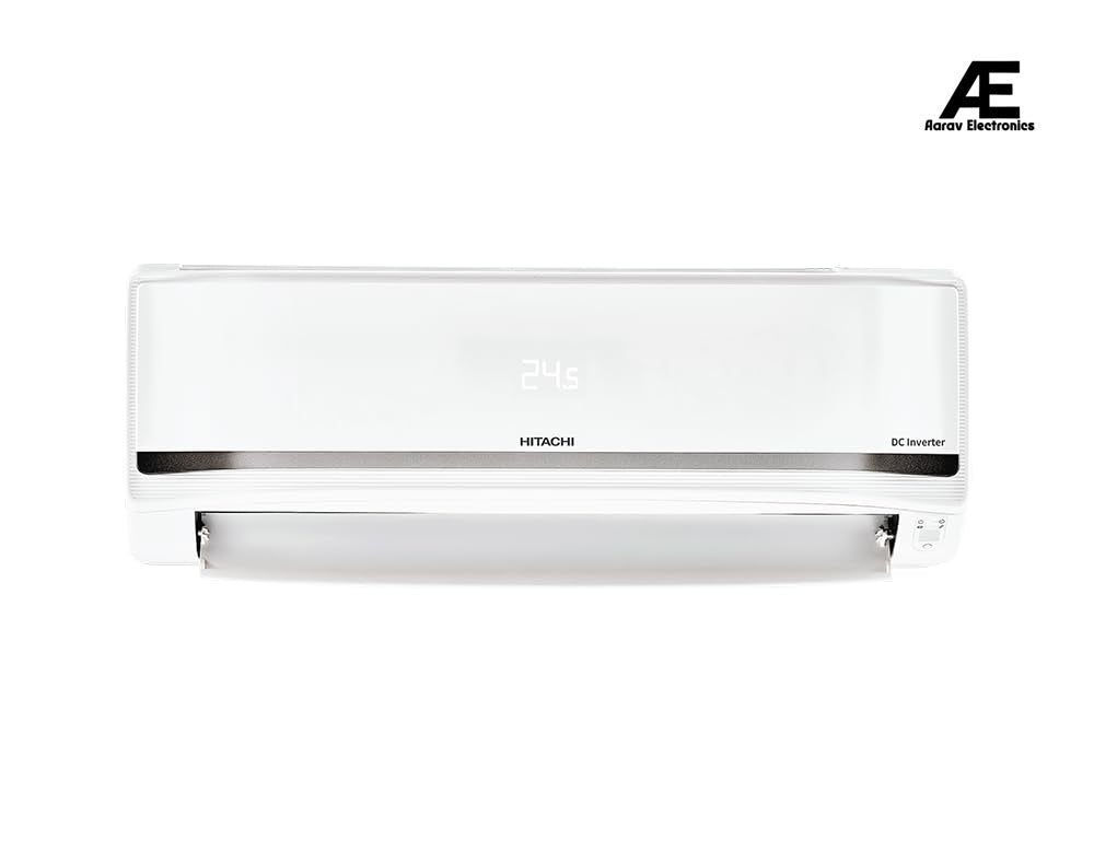 Hitachi 1.5 Ton 5 Star, New Star rated, Inverter Split AC (Copper, Smart View Display, 4 Way Swing, ice Clean, Anti-bacterial Filter, Yoshi 5500STXL RAS.V518PCDIST, White)