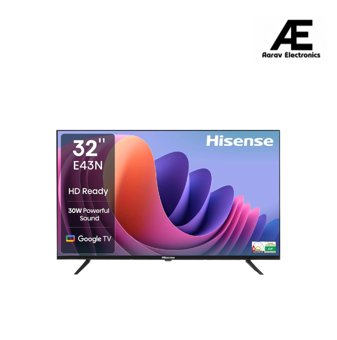 Hisense 80 cm (32 inches) E43N Series HD Ready Smart Google LED TV 32E43N (Black)