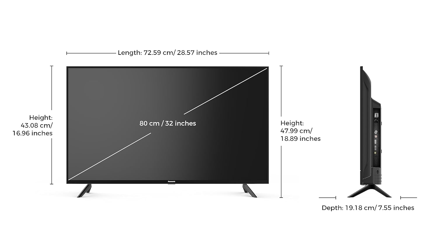 Panasonic 80 cm (32 inches) HD Ready Smart LED Google TV